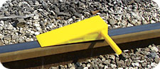 4011-18 Rail Chocks 
Nine Lives Wheel Wedge
Moulded in a special grade of urethane, the wedge is 10” long x 2-1/2” high x 3-1/4” wide.
2 lbs