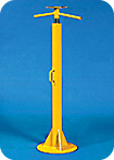 4013-05 Truck Trailer Stabilizing Jacks 
Standard Jack - without wheels - Height Range: 43-1/2" - 50-1/2" - Load Bearing Capacity: 25,000lbs - Top: 5" - Base: 12" - Weight 44lbs

Screw Diameter: 1-1/2"
No Zerk Fitting
Top plate does not tilt