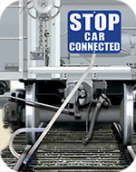 4015-52 Signs - Holders 
The first real improvement in rail sign holder design in 40 years.  Weighs half as much as a steel sign holder. Large handle- clamp to rail easy--no pinched fingers. Double roll bar keeps sign from falling down in wind.  Sign Plate Sold Seperately.